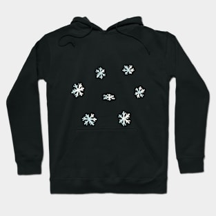 snow flakes on New York Hoodie